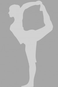 A silhouette of a lady doing yoga